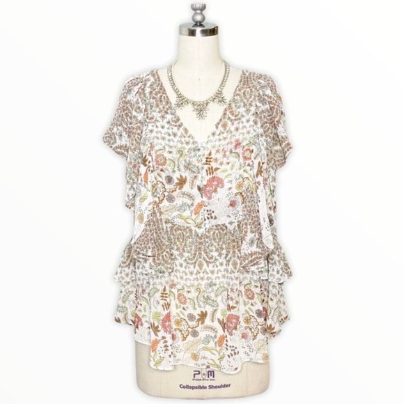 Matilda Jane Top Rustic Floral Boho Fly By Blouse XS - Picture 3 of 9